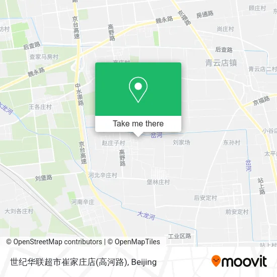 世纪华联超市崔家庄店(高河路) map