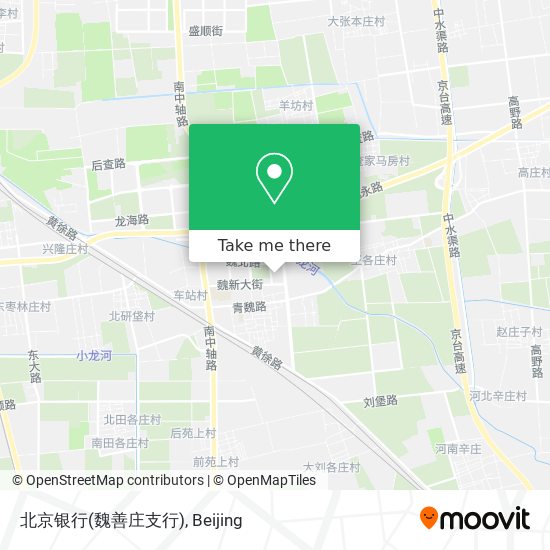北京银行(魏善庄支行) map