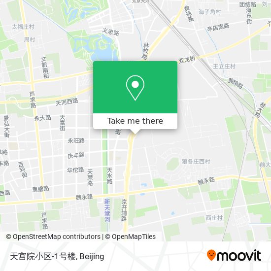 天宫院小区-1号楼 map