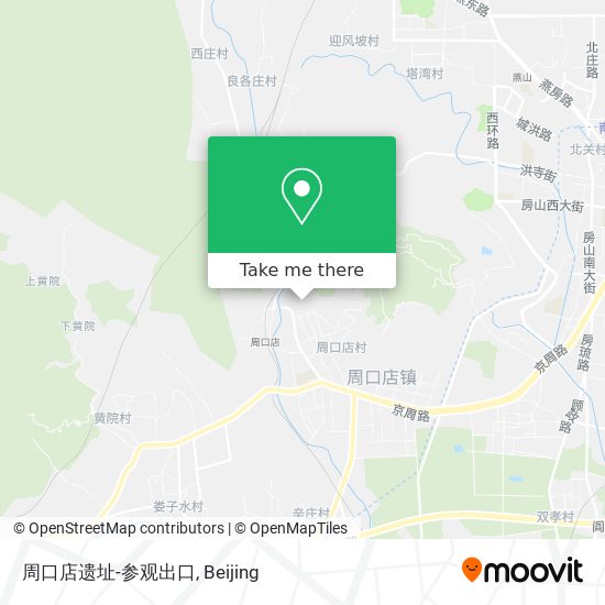 周口店遗址-参观出口 map