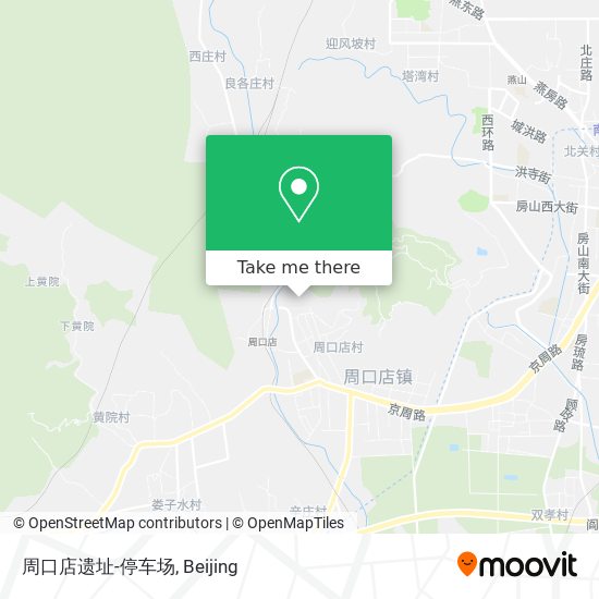 周口店遗址-停车场 map
