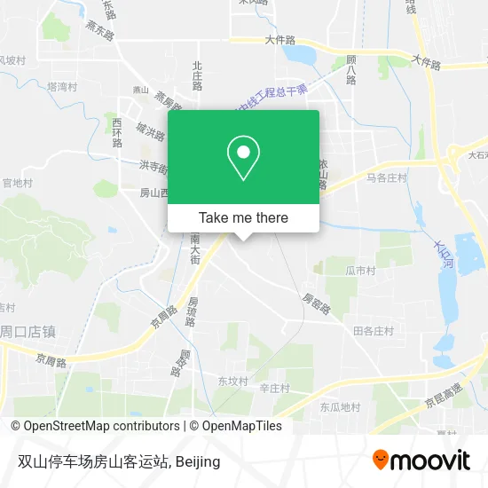 双山停车场房山客运站 map