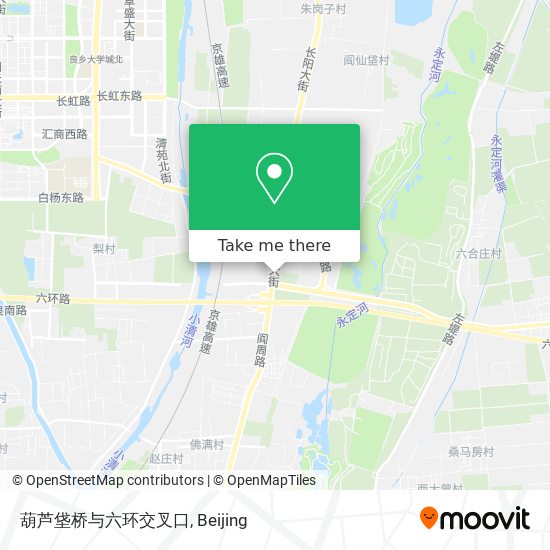 葫芦垡桥与六环交叉口 map