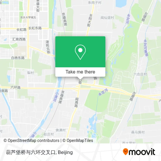葫芦垡桥与六环交叉口 map