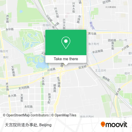 天宫院街道办事处 map