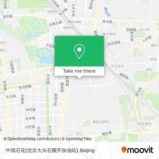 中国石化(北京大兴石顺开加油站) map