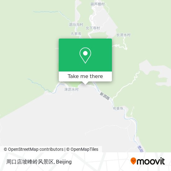 周口店坡峰岭风景区 map