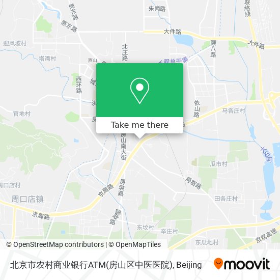 北京市农村商业银行ATM(房山区中医医院) map