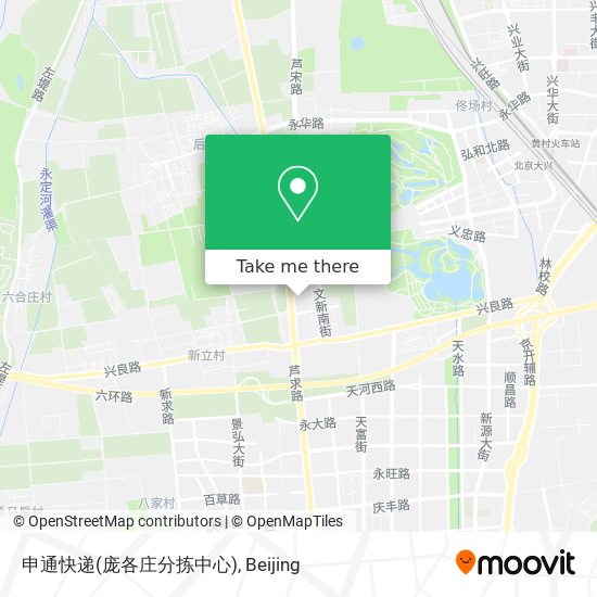 申通快递(庞各庄分拣中心) map