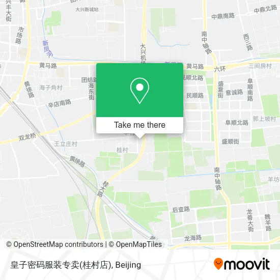 皇子密码服装专卖(桂村店) map