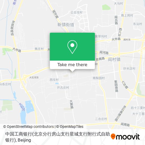 中国工商银行(北京分行房山支行星城支行附行式自助银行) map