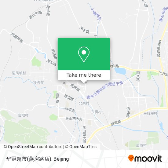 华冠超市(燕房路店) map