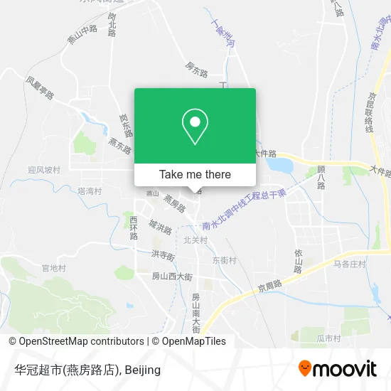 华冠超市(燕房路店) map