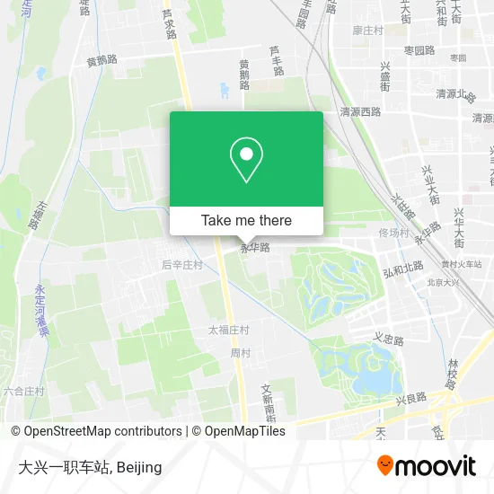 大兴一职车站 map