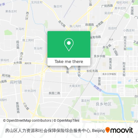 房山区人力资源和社会保障保险综合服务中心 map