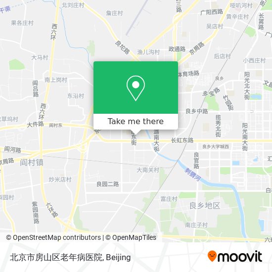 北京市房山区老年病医院 map