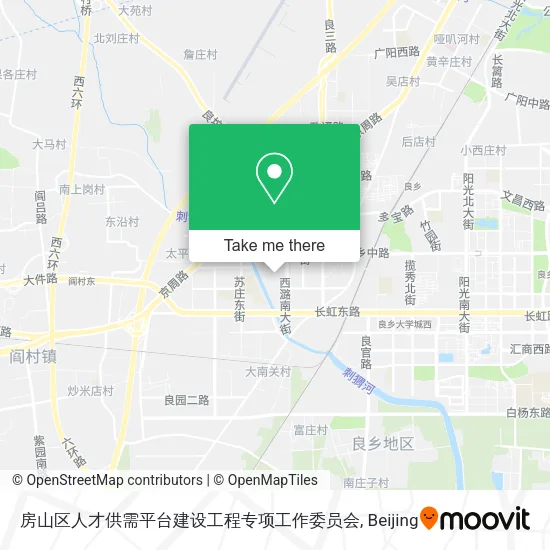 房山区人才供需平台建设工程专项工作委员会 map