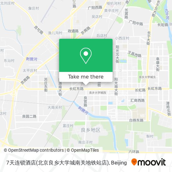 7天连锁酒店(北京良乡大学城南关地铁站店) map