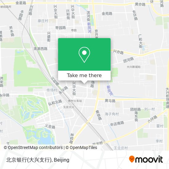 北京银行(大兴支行) map