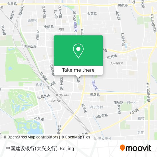 中国建设银行(大兴支行) map