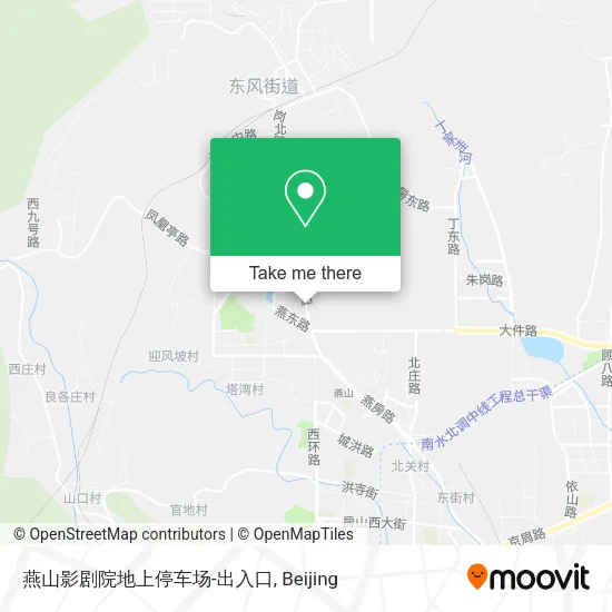 燕山影剧院地上停车场-出入口 map