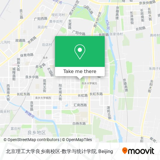 北京理工大学良乡南校区-数学与统计学院 map