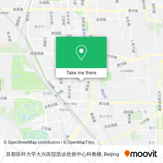 首都医科大学大兴医院急诊抢救中心科教楼 map