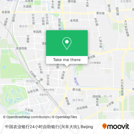 中国农业银行24小时自助银行(兴丰大街) map
