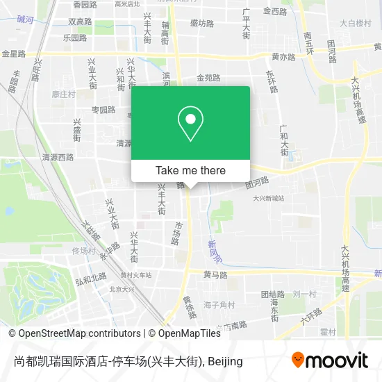 尚都凯瑞国际酒店-停车场(兴丰大街) map