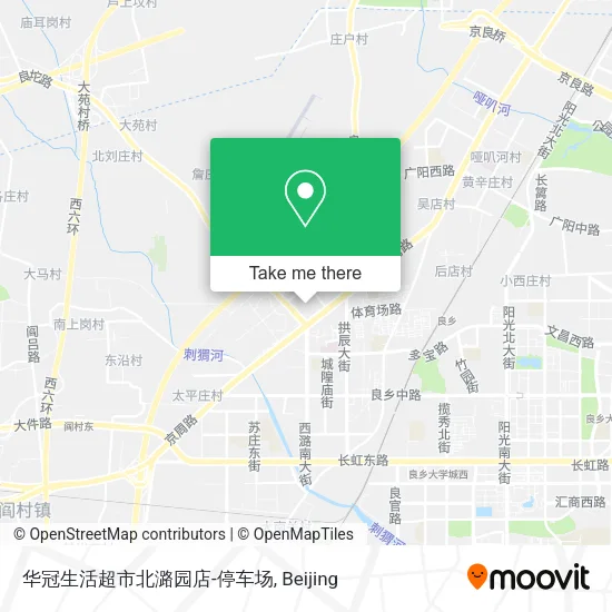 华冠生活超市北潞园店-停车场 map