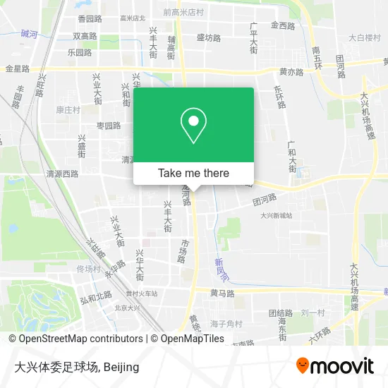 大兴体委足球场 map