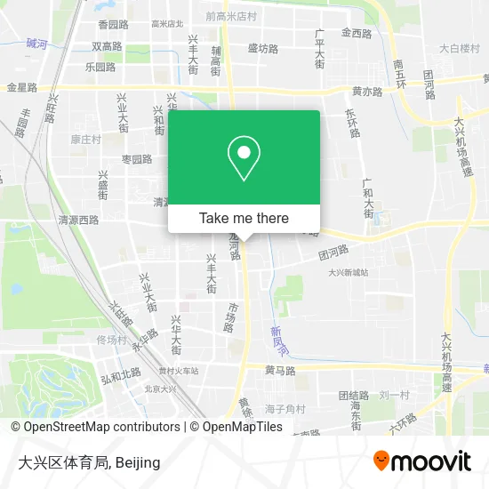 大兴区体育局 map