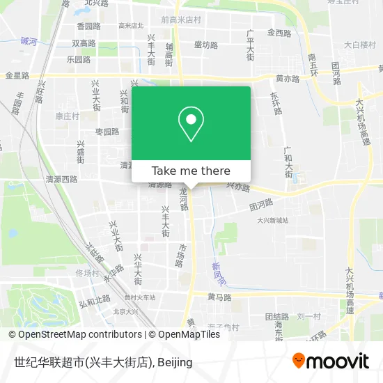 世纪华联超市(兴丰大街店) map