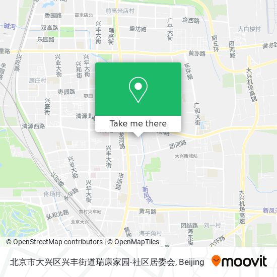北京市大兴区兴丰街道瑞康家园-社区居委会 map