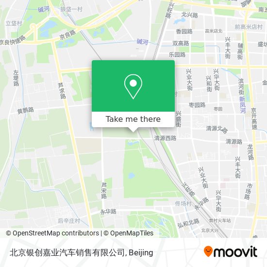 北京银创嘉业汽车销售有限公司 map
