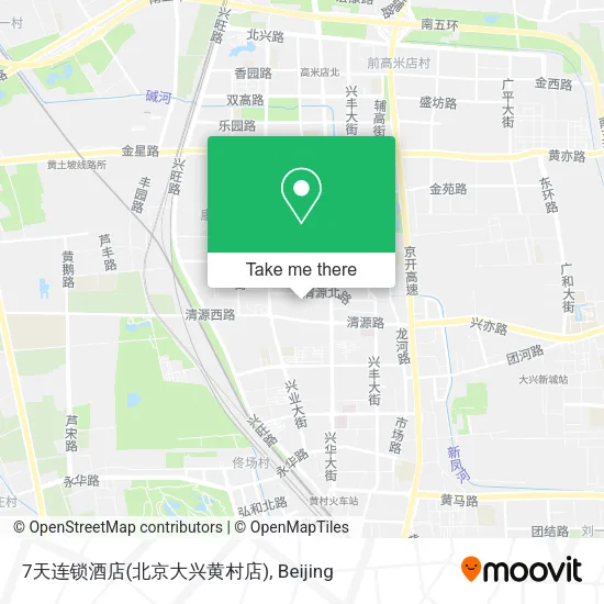 7天连锁酒店(北京大兴黄村店) map