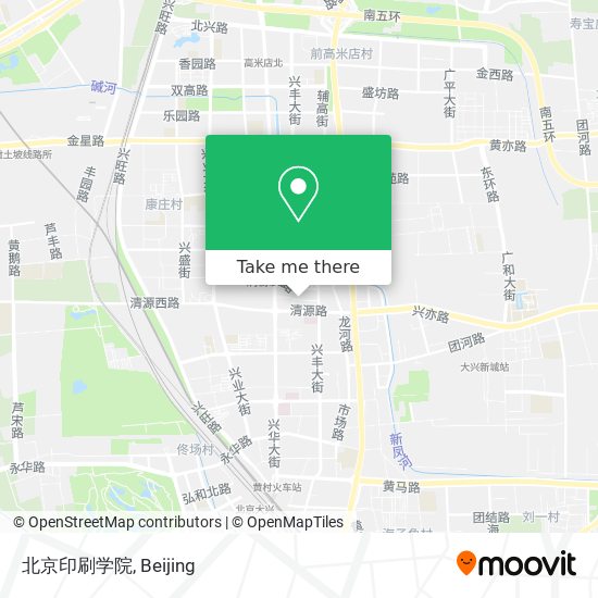 北京印刷学院 map