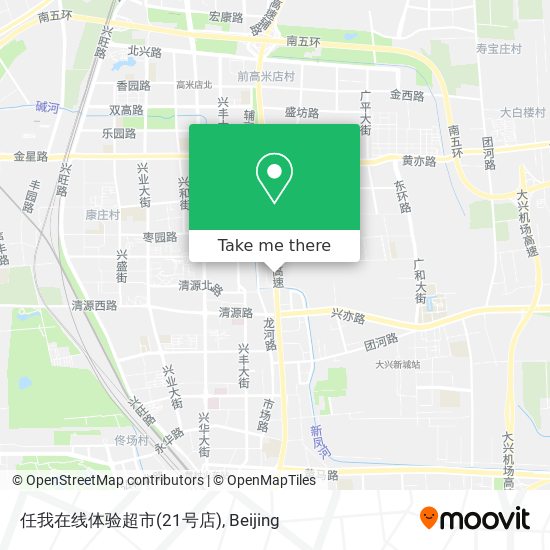 任我在线体验超市(21号店) map