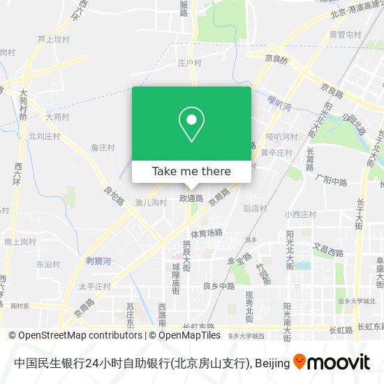 中国民生银行24小时自助银行(北京房山支行) map