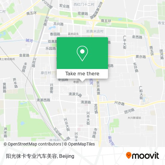 阳光徕卡专业汽车美容 map