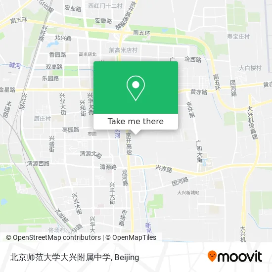 北京师范大学大兴附属中学 map