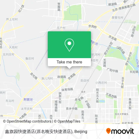 鑫旗园快捷酒店(原名晚安快捷酒店) map