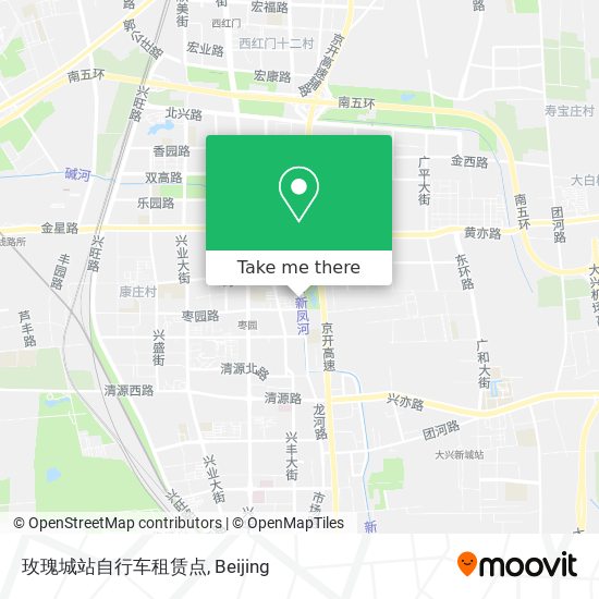 玫瑰城站自行车租赁点 map