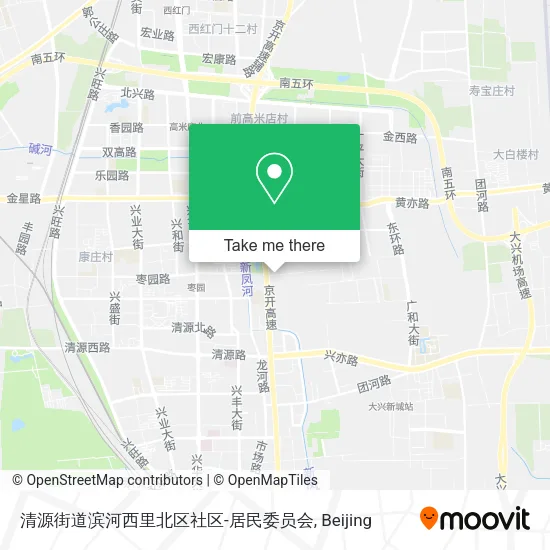 清源街道滨河西里北区社区-居民委员会 map