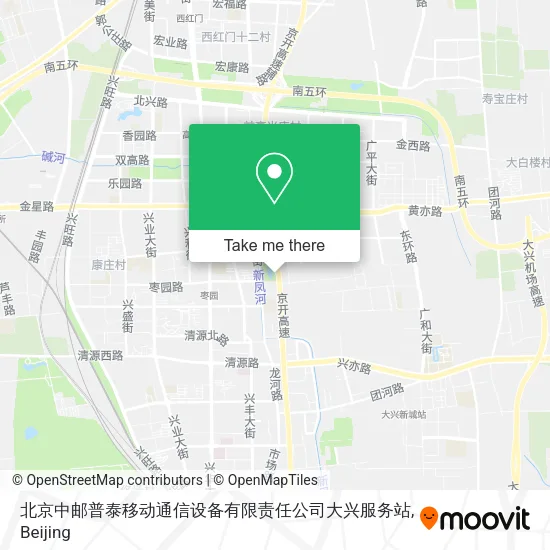 北京中邮普泰移动通信设备有限责任公司大兴服务站 map