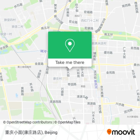 重庆小面(康庄路店) map
