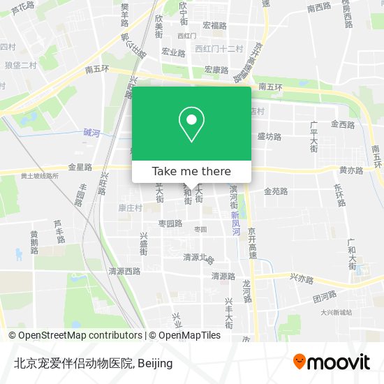 北京宠爱伴侣动物医院 map