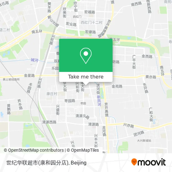 世纪华联超市(康和园分店) map