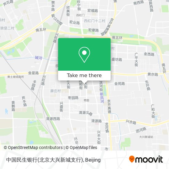 中国民生银行(北京大兴新城支行) map