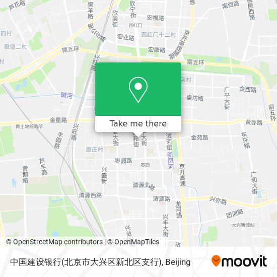 中国建设银行(北京市大兴区新北区支行) map
